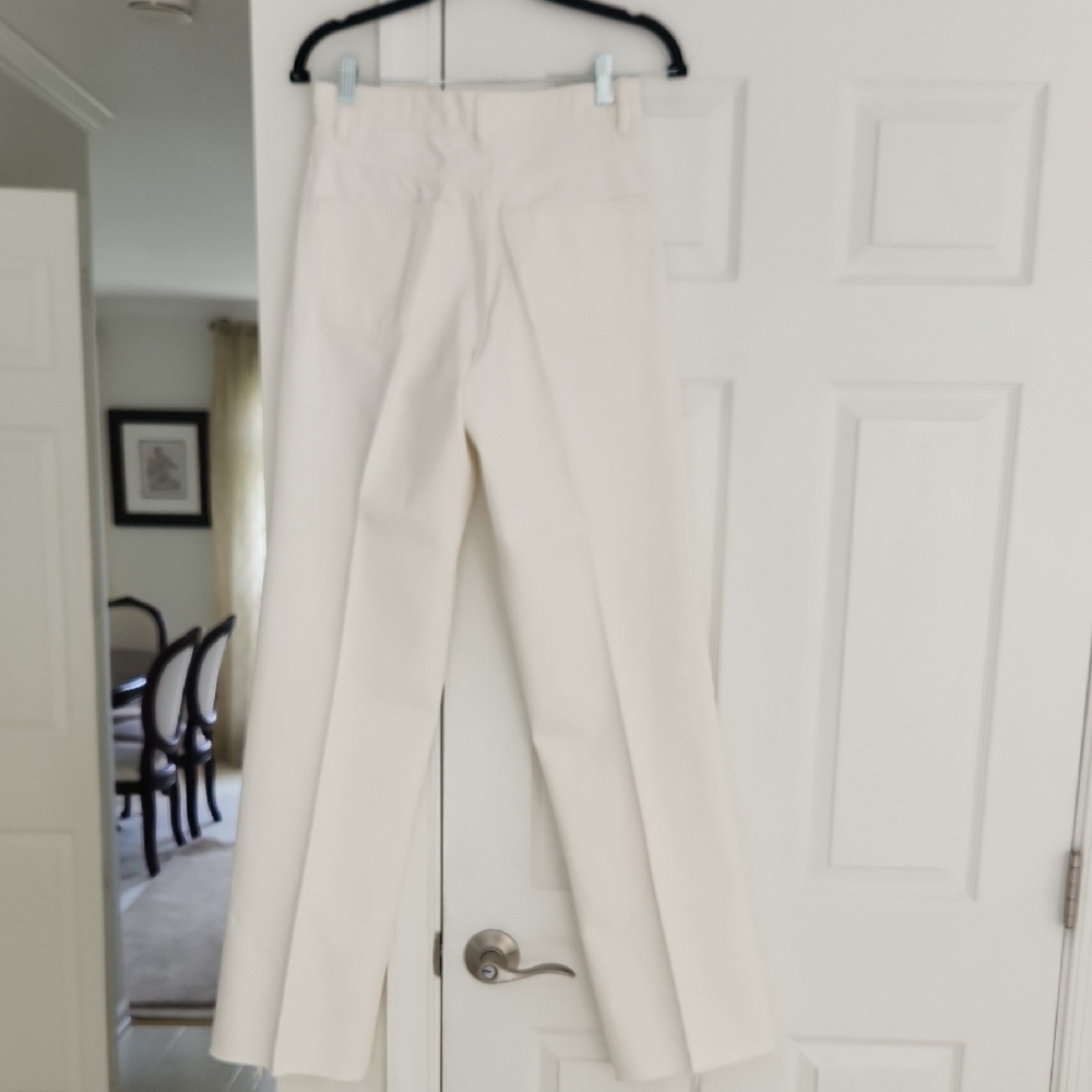 Zara Off-White Buttoned Trousers - Picture 2 of 5